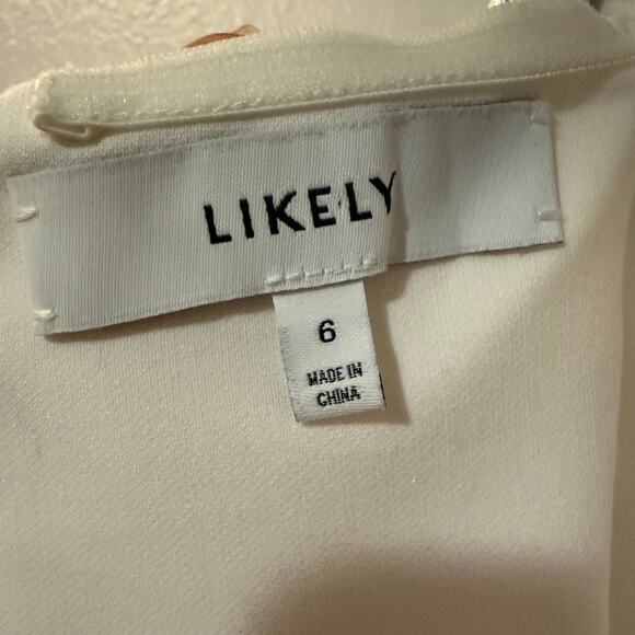 Likely Cream Ivory Ilene Rosette Mermaid Hem Strapless Midi Dress Womens 6 - Picture 12 of 16